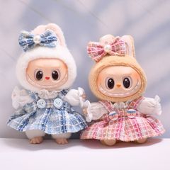 4点セット　ヘア飾り　靴　服　ポーチラブブ着せ替え　17㎝　LABUBU服　着せ替え　ラブブぬい服