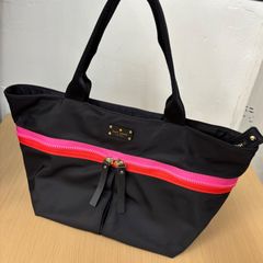 ▪️kate spade ケイトスペード トートバッグ ブラック×ピンク 大容量 マザーズバッグ