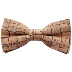 コルク チェック 蝶ネクタイ ボウタイ 簡易装着タイプ