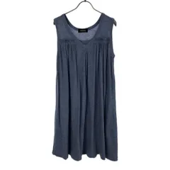 ズッカ 日本製 ノースリーブ ワンピース M ライトブルー ZUCCa レディース