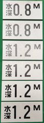 プール　コースNO 水深表示