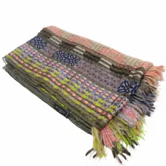 エトロ ETRO 美品 シルク混 ウール マフラー ストール ショール 切替 マルチカラーのサムネイル