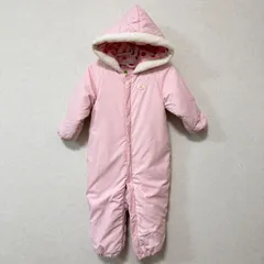 mikihouse ミキハウス ファースト ジャンプスーツ カバーオール ロンパース 60-80 女の子 ピンク 裏フリース