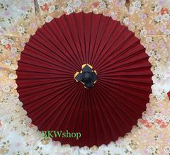 現品限り　used　高級羽二重傘　番傘　蛇の目傘　和傘　臙脂色　着物　舞踊　和装　撮影
