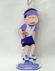 【中古】キーホルダー・マスコット(キャラクター) 一松 スタンド付きビッグアクリルキーホルダー～アメリカンカフェver.～ 「セガコラボカフェ おそ松さん」