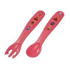 スプーン フォーク セット ピンク 子供用 アンパンマン キャラクター 食洗機対応 （ ベビースプーン ベビーフォーク 離乳食 子供 キッズ こども 離乳食グッズ ベビーグッズ 赤ちゃん用品 あんぱんまん ）