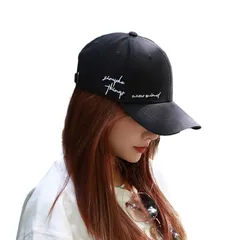 [G-tiamo] [ジーティアモ] キャップ レディース 英字 ロゴ アジャスター 調節 帽子 UV おしゃれ かわいい ワンポイント 小顔 深め きゃっぷ ぼうし ボウシ 黒 ブラック 可愛い カワイイ お洒落 オシャレ カット 紫外線 日よ [ブラック]