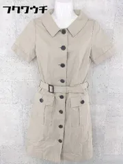 ◇ ◎ IENA イエナ 半袖 膝丈 ワンピース ベージュ レディース 【中古】 【1002800495405】