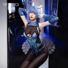 FÉE ETMOI ゲーミング風 コスプレ衣装 サイバーパンク オープンクロッチ プリントコスプレ 全身タイツ レオタード ランジェリー セクシーのサムネイル