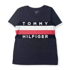 TOMMY HILFIGER トミーヒルフィガー RELAXED FIT ロゴデザイン 半袖 Tシャツ S/P /ダークグレー メンズ