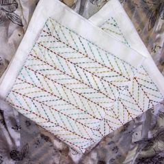 完成品　杉綾　刺し子　ふきん　38✖️35
