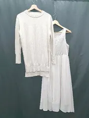 ◇ ⊇ nano universe スリット ニット ワンピース サイズ38 ベージュ レディース P  【1409090045073】