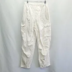 ◇ Θ GU ジーユー パラシュート カーゴパンツ サイズM オフホワイト系 レディース E  【1410100001019】