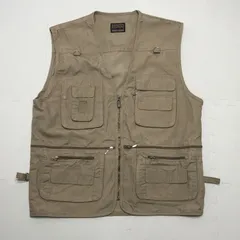 ACTION SPORTS WEAR ハンティングベスト フィッシングベスト メンズL ベージュ