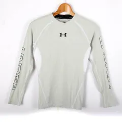 アンダーアーマー 長袖Ｔシャツ トップス ヒートギア コンプレッションインナー スポーツウエア メンズ SMサイズ グレー UNDER ARMOUR 【中古】