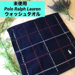 未使用　Polo Ralph Lauren ウォッシュタオル　ネイビー チェック　ポロラルフローレン