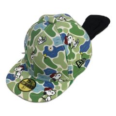 未使用品 ニューエラゴルフ NEW ERA GOLF ヘッドカバー ONESIZE グリーン系 ドライバー用 PEANUTS ピーナッツ グリーンカモ柄