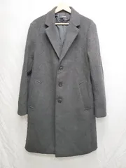 ■ ⊇ GLOBAL WORK グローバルワーク WOOLLYTEC 長袖 チェスターコート サイズL ダークグレー レディース P  【1408200018792】