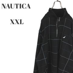 NAUTICA ノーティカ ハーフジップ スウェット ワンポイントロゴ 刺繍 ネイビー 他 大きいサイズ メンズ XXLサイズ