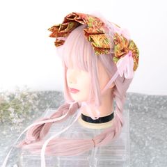 ヘッドドレス　【橙×ピンク】