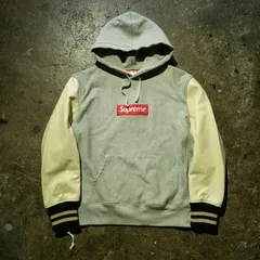 Supreme 21aw × JUNYA WATANABE MAN カスタム Box Logo Hoodie S シュプリーム ジュンヤワタナベマン 再構築 袖レザー ボックスロゴ パーカーのサムネイル