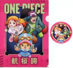 【中古】グッズセット ナミ＆ウソップ＆チョッパー 麦わらストアコラボ A4クリアファイル＆ステッカーセット 「一番くじ ワンピース 未来島エッグヘッド～きみへの想い～」 I賞