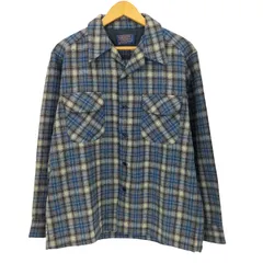USA製 70s Pendleton 単色ネイビー BDシャツ サイズXL 70's PENDLETON ウールシャツ 