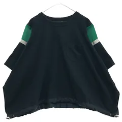 Sacai (サカイ) 22SS シースルー ナイロン切替 ドローコード半袖Tシャツ ネイビー 22-05979 レディースのサムネイル