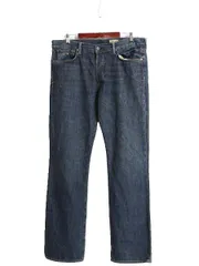 【お得なクーポン配布中!】 ヴィンテージ 加工 ポロ ラルフローレン ブーツカット デニム パンツ メンズ 36 34 / 古着 ジーンズ ジーパン フレア アタリ 耳付き 濃紺