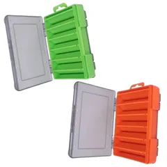 (Reina4) ルアーケース ２個 セット 両面 水切り 使い分け 入れ物 釣り フィッシング リバーシブル 収納 洗える 疑似餌 タックル ボックス (大) (S) [並行輸入品] [S]