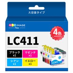 LC411BK LC411 DCP-J926N LC411 LC411 MFC-J904N インクカートリッジ 対応 MFC-J739DN brother 大容量タイプ 4色セット MFC-J939DN LC411-4PK と併用可能 互換インク 純正 インク