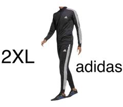 adidas 上下セット ジャージ ブラック 3ストライプス　2XL
