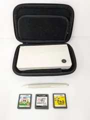 ●Nintendo DS i LL 任天堂 DSソフト3本セット タッチペン ケース付き 通電未確認【ゲーム機本体】【1】