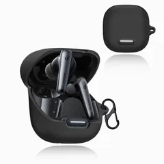 【新着商品】シリコン製 軽量 柔らかい カラビナ付き ケース 紛失防止 ケース 用 NC 衝撃吸収 NC 4 4 防水 Liberty Liberty Soundcore 防塵 Soundcore Ubefuu カバー 充電対応(ブラック) Anker For