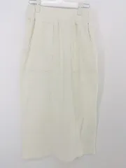 ◇ chocol raffine robe ワッフル ニット ロング ナロー スカート サイズF アイボリー系 レディース P  【中古】 【1211080007349】のサムネイル