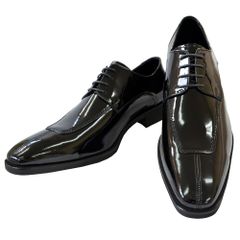 新品 27.5 本革　日本製　革靴　ウエディングシューズ　エナメル 黒