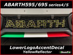 ABARTH595 アバルト595 ロアロゴアクセントデカール　イエロー