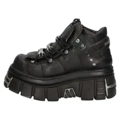 VETEMENTS (ヴェトモン) 23SS×NEW ROCK PLATFORM SNEAKERS ニューロック プラットフォーム ローカットスニーカー ブラック UE63BO100Bのサムネイル
