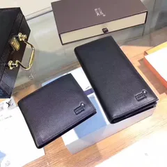 Montblanc，バッグ、財布、財布、男性の本革は長さ2つ折り[本日特価|新品未使用品]