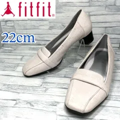✨美品✨フィットフィット パンプス スクエアトゥ ベージュ 22cmEEE