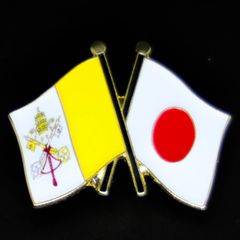 バチカン国旗友好ピンバッジ（バチカン×日本）