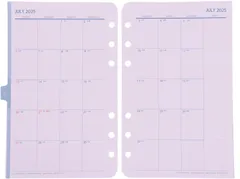 フランクリン・プランナー オリジナル・見開き月間カレンダー 2025年7月始まり 日曜日始まり コンパクトサイズ 86466