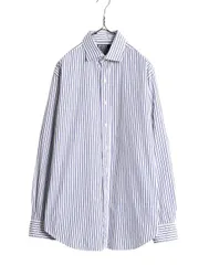 【お得なクーポン配布中!】 00s ポロ ラルフローレン ストライプ 長袖 シャツ メンズ L 程 古着 00年代 オールド コットン 長袖シャツ ワイシャツ ビジネス ポニー無し