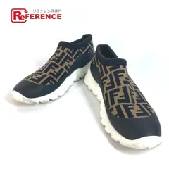 FENDI フェンディ スニーカー ズッカ スリッポン 7E1254 キャンバス ブラウン