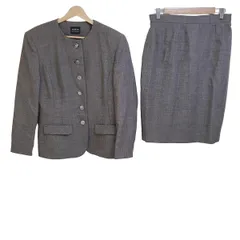 AKRIS アクリス　皇室御用達　ノーカラー　ジャケット　ベージュM　ニット素材 AKRIS アクリス 皇室御用達 ノーカラー ジャケット ベージュM