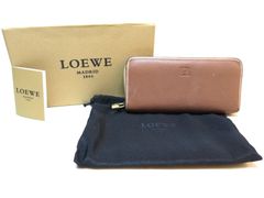 MER699 LOEWE（ロエベ）ロエベ ラウンドジップ 長財布  ZIP （茶） カード8枚以上収納可能 保存袋・外箱付き