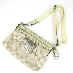 コーチ ショルダーバッグ シグネチャー ポピー 斜め掛け 鞄 カバン ブランド レディース ベージュ COACH 【中古】