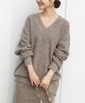IENA　chere Si/Li ネップＶネックプルオーバー