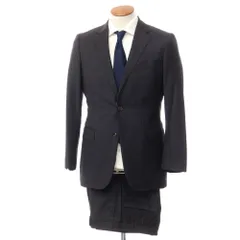 【中古】ポールスチュアート PAUL STUART ロロピアーナ SUPER120’ｓFOUR SEASONS ウールシルク 3つボタンスーツ チャコールグレーxブルー【サイズ46】【メンズ】のサムネイル
