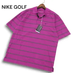 【新品 未使用】 NIKE GOLF ナイキ ゴルフ 春夏 DRI-FIT 吸汗速乾 ボーダー 半袖 ポロシャツ Sz.XL メンズ 大きいサイズ